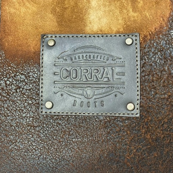 Corral Boots Shoulder Bag Brown Western Distressed Lamb Leather - Picture 5 of 15